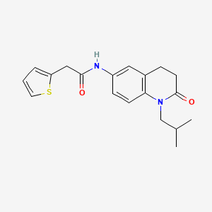 molecular formula C19H22N2O2S B2735602 N-(1-isobutyl-2-oxo-1,2,3,4-tetrahydroquinolin-6-yl)-2-(thiophen-2-yl)acetamide CAS No. 941911-05-3