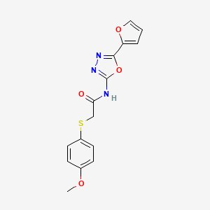 molecular formula C15H13N3O4S B2735614 N-(5-(furan-2-yl)-1,3,4-oxadiazol-2-yl)-2-((4-methoxyphenyl)thio)acetamide CAS No. 941901-50-4
