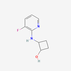 molecular formula C9H11FN2O B2735616 2-[(3-Fluoropyridin-2-yl)amino]cyclobutan-1-ol CAS No. 2199368-41-5