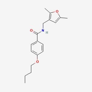 molecular formula C18H23NO3 B2735625 4-butoxy-N-[(2,5-dimethylfuran-3-yl)methyl]benzamide CAS No. 1351616-67-5