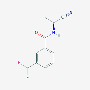 molecular formula C11H10F2N2O B2735667 N-[(1S)-1-cyanoethyl]-3-(difluoromethyl)benzamide CAS No. 2093481-20-8