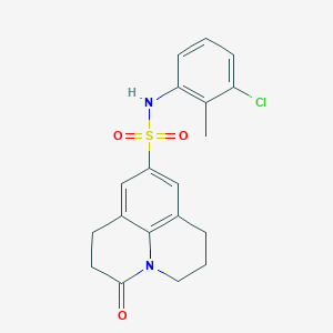 molecular formula C19H19ClN2O3S B2735679 N-(3-chloro-2-methylphenyl)-2-oxo-1-azatricyclo[7.3.1.0^{5,13}]trideca-5,7,9(13)-triene-7-sulfonamide CAS No. 898438-68-1