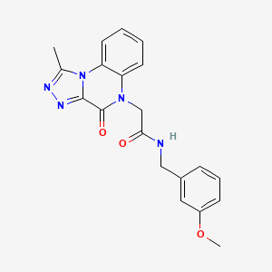 molecular formula C20H19N5O3 B2735682 N-[(3-methoxyphenyl)methyl]-2-{1-methyl-4-oxo-4H,5H-[1,2,4]triazolo[4,3-a]quinoxalin-5-yl}acetamide CAS No. 1260930-87-7