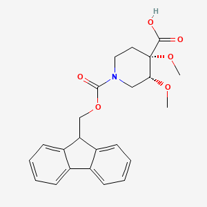 B2735689 (3R,4S)-1-(9H-Fluoren-9-ylmethoxycarbonyl)-3,4-dimethoxypiperidine-4-carboxylic acid CAS No. 2418595-48-7