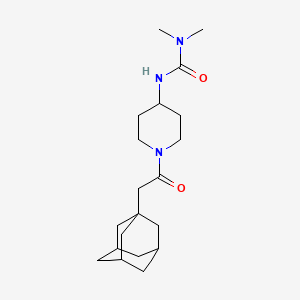 molecular formula C20H33N3O2 B2735697 1-{1-[2-(Adamantan-1-YL)acetyl]piperidin-4-YL}-3,3-dimethylurea CAS No. 1796237-85-8