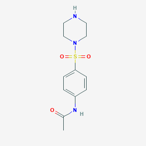 molecular formula C12H17N3O3S B027357 N-[4-(哌嗪-1-磺酰基)-苯基]-乙酰胺 CAS No. 100318-71-6