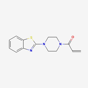 molecular formula C14H15N3OS B2735707 1-[4-(1,3-Benzothiazol-2-yl)piperazin-1-yl]prop-2-en-1-one CAS No. 2270918-60-8