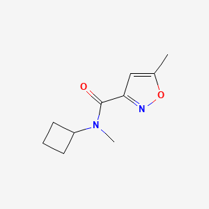 molecular formula C10H14N2O2 B2735708 N-cyclobutyl-N,5-dimethyl-1,2-oxazole-3-carboxamide CAS No. 2202128-73-0