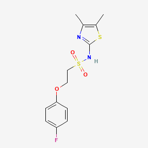 molecular formula C13H15FN2O3S2 B2735713 N-(4,5-dimethylthiazol-2-yl)-2-(4-fluorophenoxy)ethanesulfonamide CAS No. 1351590-21-0