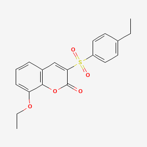 molecular formula C19H18O5S B2735727 8-ethoxy-3-[(4-ethylphenyl)sulfonyl]-2H-chromen-2-one CAS No. 1923108-04-6