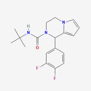 molecular formula C18H21F2N3O B2735740 N-tert-butyl-1-(3,4-difluorophenyl)-1H,2H,3H,4H-pyrrolo[1,2-a]pyrazine-2-carboxamide CAS No. 900001-90-3