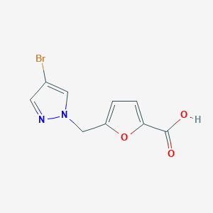 molecular formula C9H7BrN2O3 B2735780 5-[(4-bromo-1H-pyrazol-1-yl)methyl]-2-furoic acid CAS No. 312308-99-9