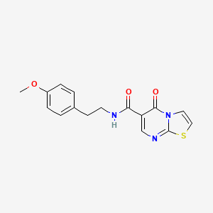 molecular formula C16H15N3O3S B2735785 N-[2-(4-methoxyphenyl)ethyl]-5-oxo-5H-[1,3]thiazolo[3,2-a]pyrimidine-6-carboxamide CAS No. 851943-68-5
