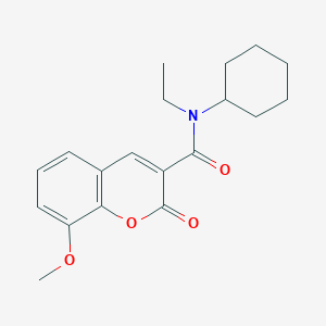 molecular formula C19H23NO4 B2735795 N-cyclohexyl-N-ethyl-8-methoxy-2-oxo-2H-chromene-3-carboxamide CAS No. 326884-98-4
