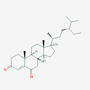 molecular formula C29H46O2 B027358 (8S,9S,10R,13R,14S,17R)-17-[(2R,5R)-5-ethyl-6-methylheptan-2-yl]-10,13-dimethyl-2,7,8,9,11,12,14,15,16,17-decahydro-1H-cyclopenta[a]phenanthrene-3,6-dione CAS No. 23670-94-2