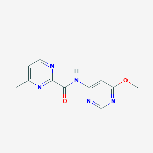 molecular formula C12H13N5O2 B2735807 N-(6-Methoxypyrimidin-4-yl)-4,6-dimethylpyrimidine-2-carboxamide CAS No. 2415631-61-5
