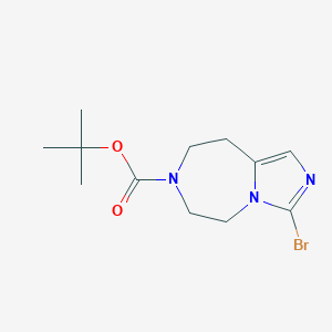 molecular formula C12H18BrN3O2 B2735808 Tert-Butyl 3-Bromo-8,9-Dihydro-5H-Imidazo[1,5-D][1,4]Diazepine-7(6H)-Carboxylate CAS No. 1823822-54-3