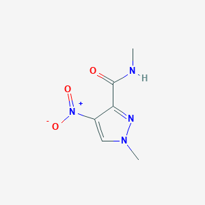 molecular formula C6H8N4O3 B2735825 N,1-dimethyl-4-nitropyrazole-3-carboxamide CAS No. 405279-32-5