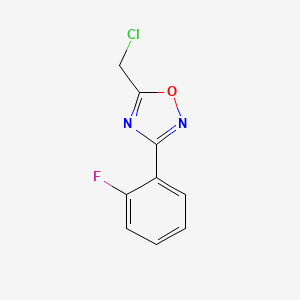 molecular formula C9H6ClFN2O B2735841 5-(Chloromethyl)-3-(2-fluorophenyl)-1,2,4-oxadiazole CAS No. 110704-45-5