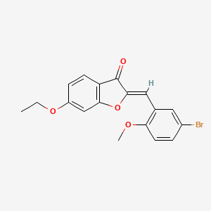 molecular formula C18H15BrO4 B2735859 (Z)-2-(5-bromo-2-methoxybenzylidene)-6-ethoxybenzofuran-3(2H)-one CAS No. 620546-99-8