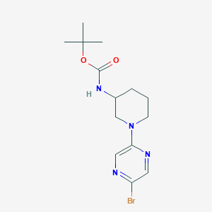 molecular formula C14H21BrN4O2 B2735860 Tert-butyl N-[1-(5-bromopyrazin-2-yl)piperidin-3-yl]carbamate CAS No. 2377034-86-9