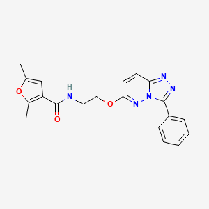 molecular formula C20H19N5O3 B2735867 2,5-dimethyl-N-(2-((3-phenyl-[1,2,4]triazolo[4,3-b]pyridazin-6-yl)oxy)ethyl)furan-3-carboxamide CAS No. 1203160-39-7