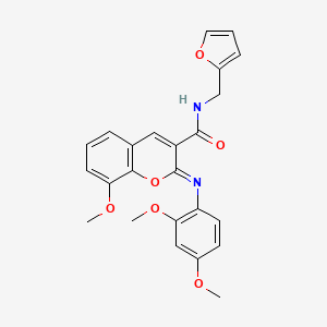 molecular formula C24H22N2O6 B2735916 (2Z)-2-[(2,4-dimethoxyphenyl)imino]-N-(furan-2-ylmethyl)-8-methoxy-2H-chromene-3-carboxamide CAS No. 1164500-45-1