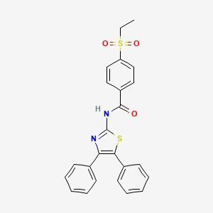 molecular formula C24H20N2O3S2 B2735925 N-(4,5-diphenylthiazol-2-yl)-4-(ethylsulfonyl)benzamide CAS No. 898429-35-1