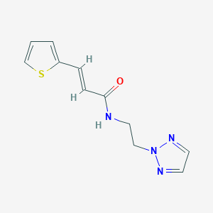 molecular formula C11H12N4OS B2735952 (E)-N-(2-(2H-1,2,3-triazol-2-yl)ethyl)-3-(thiophen-2-yl)acrylamide CAS No. 2097941-06-3