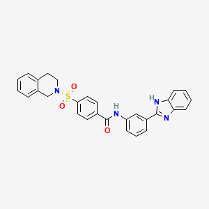 molecular formula C29H24N4O3S B2735963 N-[3-(1H-1,3-benzodiazol-2-yl)phenyl]-4-(1,2,3,4-tetrahydroisoquinoline-2-sulfonyl)benzamide CAS No. 441290-65-9