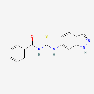 molecular formula C15H12N4OS B2735964 N-benzoyl-N'-(1H-indazol-6-yl)thiourea CAS No. 866049-27-6