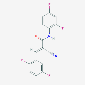 (E)-2-cyano-N-(2,4-difluorophenyl)-3-(2,5-difluorophenyl)prop-2-enamide