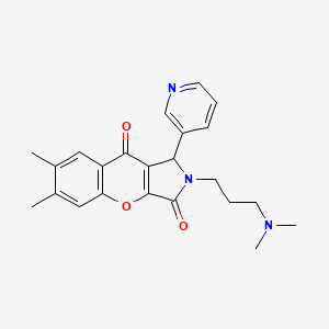 2-(3-(Dimethylamino)propyl)-6,7-dimethyl-1-(pyridin-3-yl)-1,2-dihydrochromeno[2,3-c]pyrrole-3,9-dione