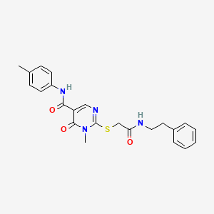 1-methyl-6-oxo-2-((2-oxo-2-(phenethylamino)ethyl)thio)-N-(p-tolyl)-1,6-dihydropyrimidine-5-carboxamide