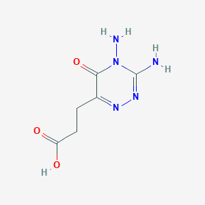 molecular formula C6H9N5O3 B2735989 3-(3,4-Diamino-5-oxo-4,5-dihydro-1,2,4-triazin-6-yl)propanoic acid 