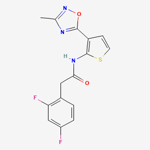 2-(2,4-difluorophenyl)-N-(3-(3-methyl-1,2,4-oxadiazol-5-yl)thiophen-2-yl)acetamide