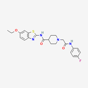 N-(6-ethoxybenzo[d]thiazol-2-yl)-1-(2-((4-fluorophenyl)amino)-2-oxoethyl)piperidine-4-carboxamide