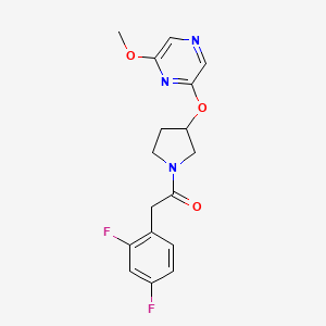 2-(2,4-Difluorophenyl)-1-(3-((6-methoxypyrazin-2-yl)oxy)pyrrolidin-1-yl)ethanone