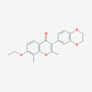 3-(2,3-dihydro-1,4-benzodioxin-6-yl)-7-ethoxy-2,8-dimethyl-4H-chromen-4-one