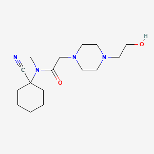 molecular formula C16H28N4O2 B2736007 N-(1-cyanocyclohexyl)-2-[4-(2-hydroxyethyl)piperazin-1-yl]-N-methylacetamide CAS No. 1333557-27-9