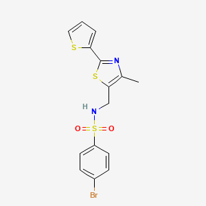 4-bromo-N-((4-methyl-2-(thiophen-2-yl)thiazol-5-yl)methyl)benzenesulfonamide