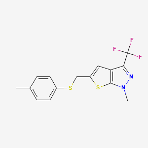 4-methylphenyl [1-methyl-3-(trifluoromethyl)-1H-thieno[2,3-c]pyrazol-5-yl]methyl sulfide