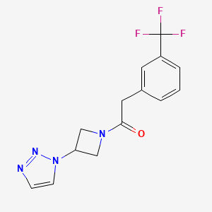 1-(3-(1H-1,2,3-triazol-1-yl)azetidin-1-yl)-2-(3-(trifluoromethyl)phenyl)ethanone