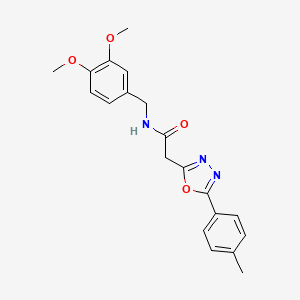 N-(3,4-dimethoxybenzyl)-2-(5-(p-tolyl)-1,3,4-oxadiazol-2-yl)acetamide