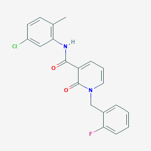 molecular formula C20H16ClFN2O2 B2736038 N-(5-chloro-2-methylphenyl)-1-[(2-fluorophenyl)methyl]-2-oxo-1,2-dihydropyridine-3-carboxamide CAS No. 946331-72-2