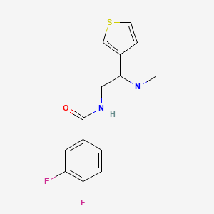 molecular formula C15H16F2N2OS B2736051 N-[2-(dimethylamino)-2-(thiophen-3-yl)ethyl]-3,4-difluorobenzamide CAS No. 946326-91-6