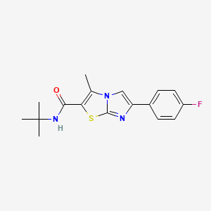 molecular formula C17H18FN3OS B2736057 N-tert-butyl-6-(4-fluorophenyl)-3-methylimidazo[2,1-b][1,3]thiazole-2-carboxamide 