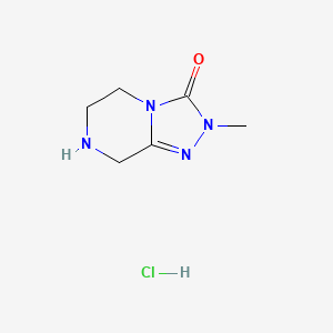 molecular formula C6H11ClN4O B2736062 2-Methyl-5,6,7,8-tetrahydro-[1,2,4]triazolo[4,3-a]pyrazin-3-one;hydrochloride CAS No. 2137895-63-5