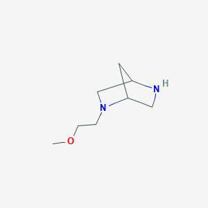 molecular formula C8H16N2O B2736065 2-(2-Methoxyethyl)-2,5-diazabicyclo[2.2.1]heptane CAS No. 1312705-70-6