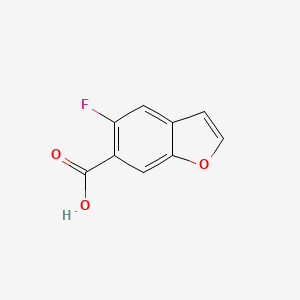 molecular formula C9H5FO3 B2736070 5-Fluorobenzofuran-6-carboxylic acid CAS No. 1312556-72-1